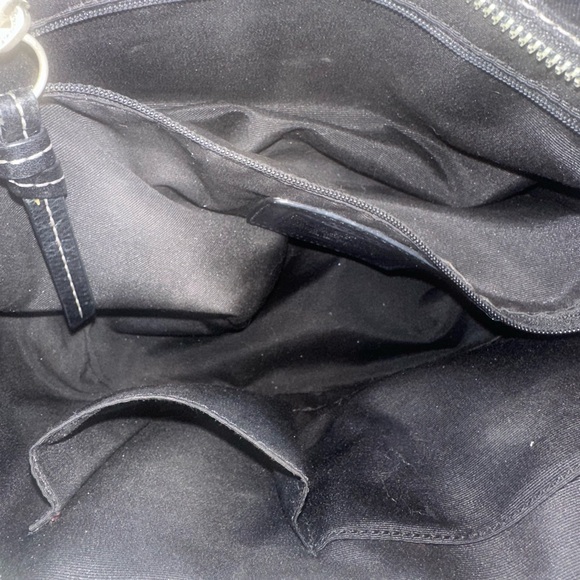 Coach Studded Black Shoulder Bag with Shimmer C logo with Silver Accents - Picture 4 of 10